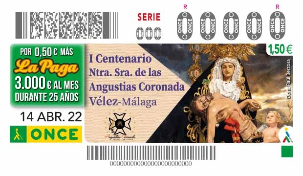 Presentación cupón dedicado al "Centenario de la Cofradía Ntra. Sra. de las Angustias Coronada de Vélez-Málaga""