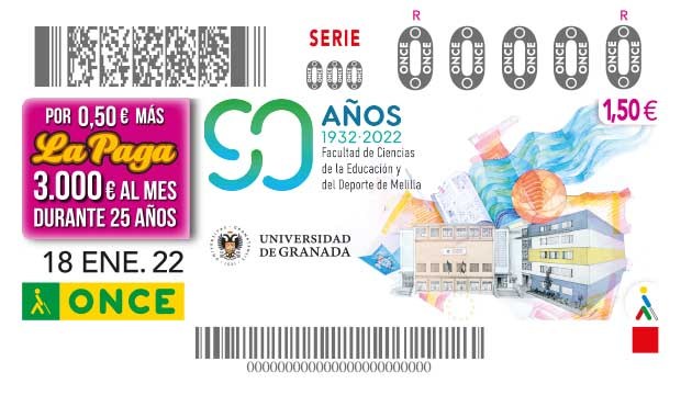 Presentación cupón "90 aniversario Facultad de Ciencias de la Educación y del Deporte - Melilla"