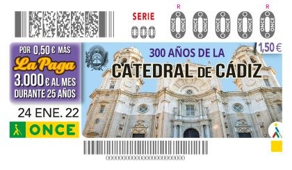 Presentación cupón ONCE dedicado a "300 años de la Catedral de Cádiz".