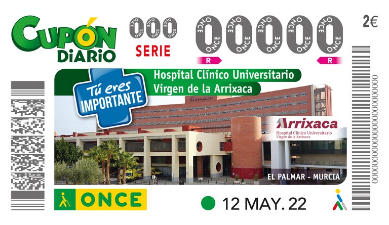 Murcia. Presentación Cupón dedicado a la colección Hospitales – Tú Eres Importante  Hospital Clínico Universitario  Virgen de la Arrixaca.