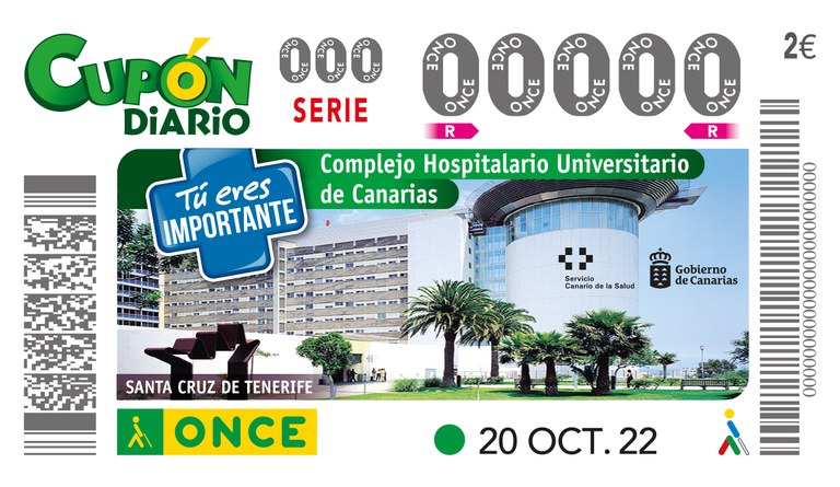 Presentación del cupón dedicado al “Complejo Hospitalario  Universitario de Canarias”, dentro de la  “Colección Hospitales - Tú eres importante”