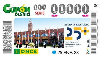 Presentación del cupón dedicado al 25 Aniversario de la "Universidad Pablo de Olavide"
