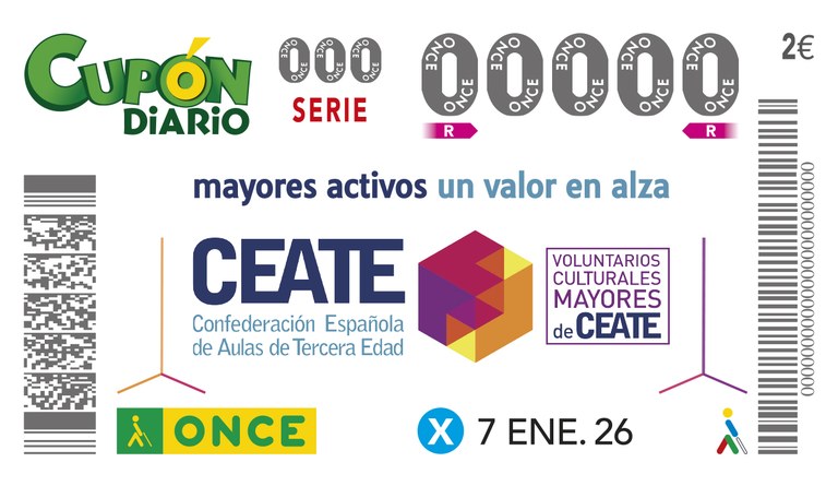 Acto de presentación del cupón dedicado a CEATE (Confederación Española Aulas Tercera Edad)