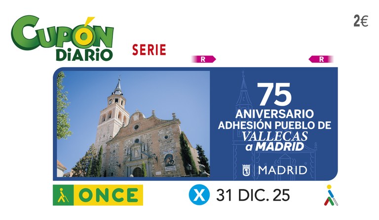 Acto de presentación del cupón dedicado al 75º aniversario de la adhesión del pueblo de Vallecas al municipio de Madrid