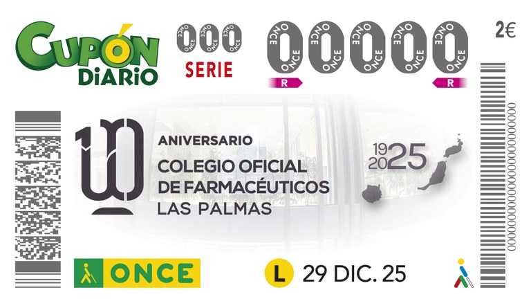 Presentación del cupón dedicado al 100 aniversario del Colegio Oficial de Farmacéuticos de Las Palmas