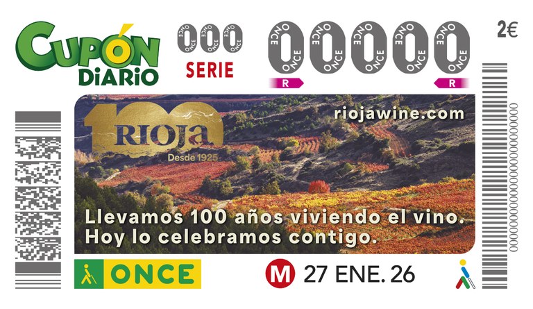 Presentación del cupón de la ONCE dedicado al Centenario de la Denominación de Origen Rioja