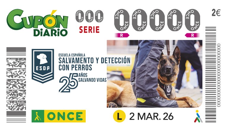 Acto de presentación del cupón dedicado a la 'Escuela Española Salvamento y Detección con Perros'