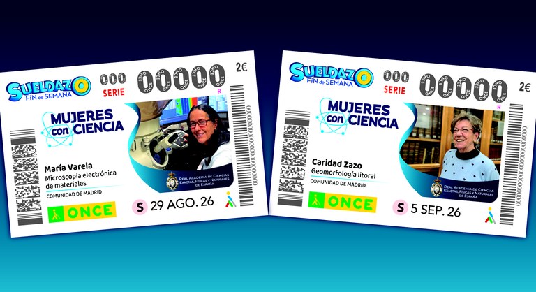 Cartel con la imagen de las dos científicas homenajeadas