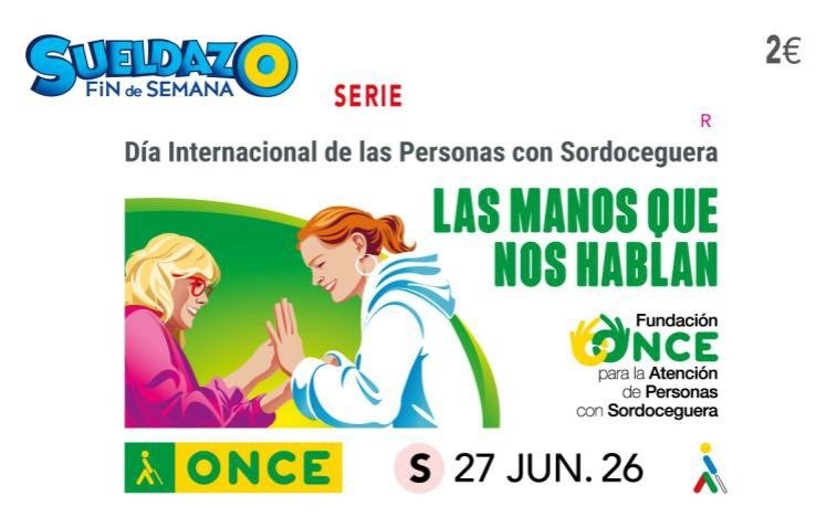 Imagen del cupón conmemorativo dedicado al Día Internacional de las Personas con Sordoceguera