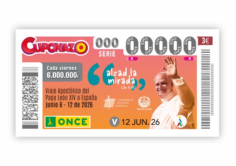Imagen del Cupón Viaje Apostólico Papa León XIV a España