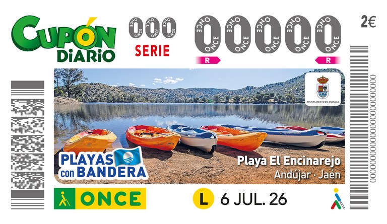Presentación del cupón dedicado a la Playa El Encinarejo