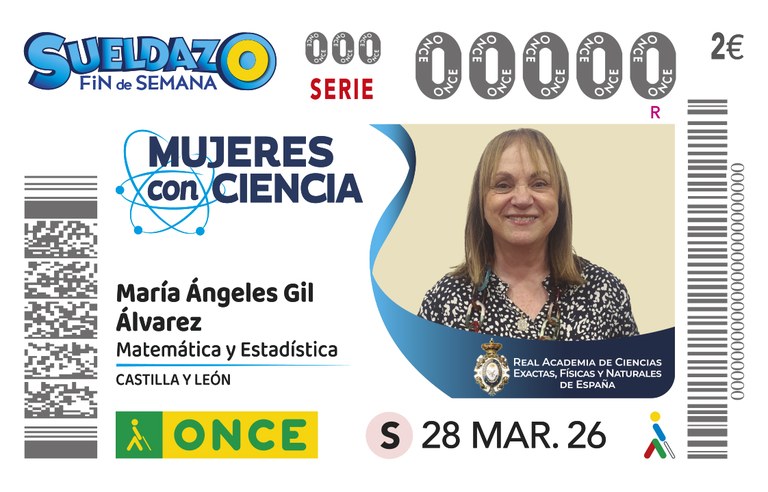 Presentación del cupón dedicado a la matemática Mª Ángeles Gil Álvarez, dentro de la serie ‘Mujeres con Ciencia’, León