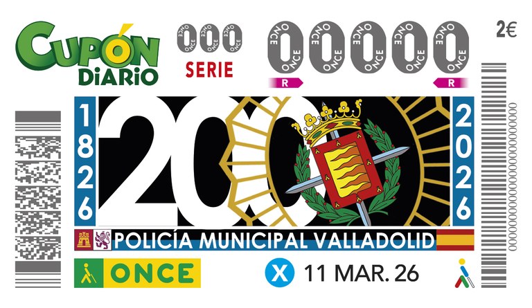 Presentación del cupón dedicado al 200 aniversario de la Policía Municipal de Valladolid