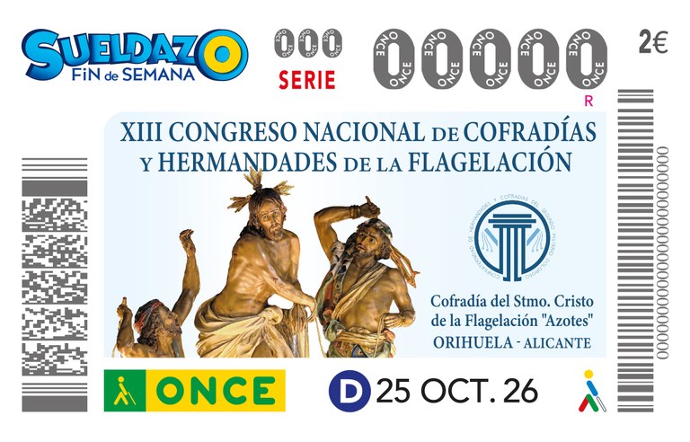 Presentación Cupón dedicado al XIII Congreso Nacional de Cofradías y Hermandades de la Flagelación. Orihuela