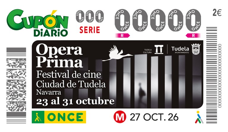 Imagen del cupón dedicado al Festival de Cine de Opera Prima de Tudela