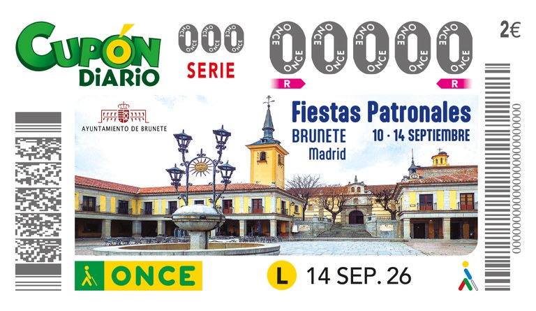 Presentación de cupón con motivo de las Fiestas Patronales de Brunete