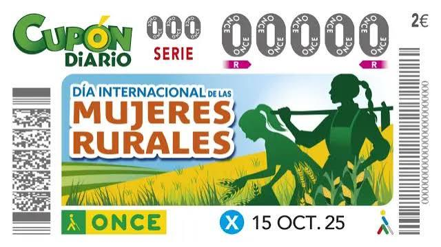 Imagen del cupón con motivo del Día Internacional de la mujer rural